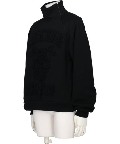 TAPE EMBROIDERY JERSEY SWEAT SHIRT