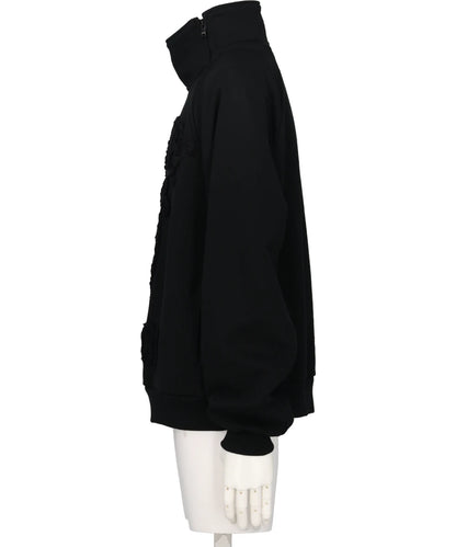 TAPE EMBROIDERY JERSEY SWEAT SHIRT