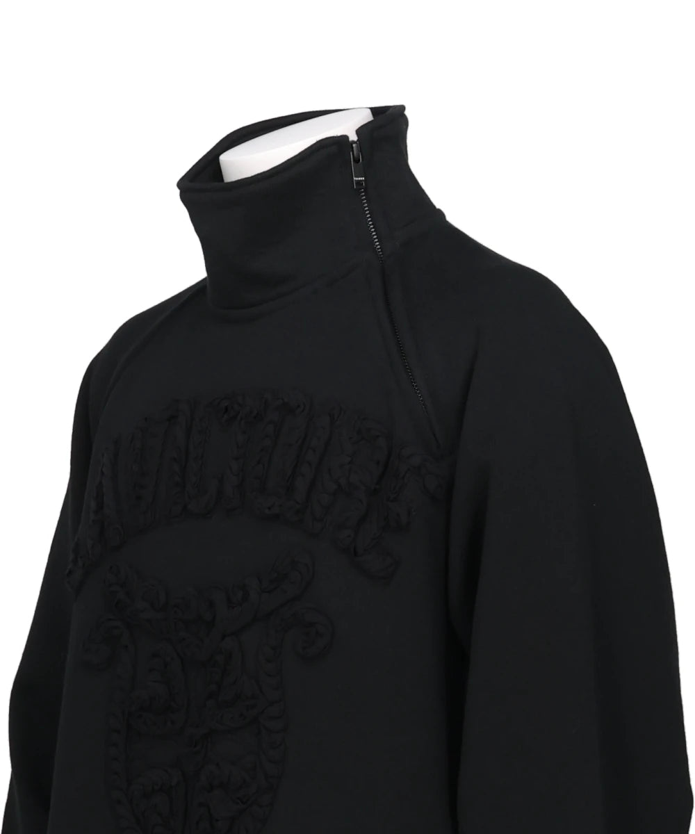 TAPE EMBROIDERY JERSEY SWEAT SHIRT