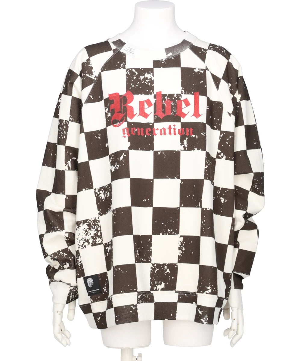 CHECKERED FLAG RAGLAN SWEAT