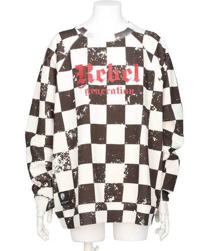 CHECKERED FLAG RAGLAN SWEAT