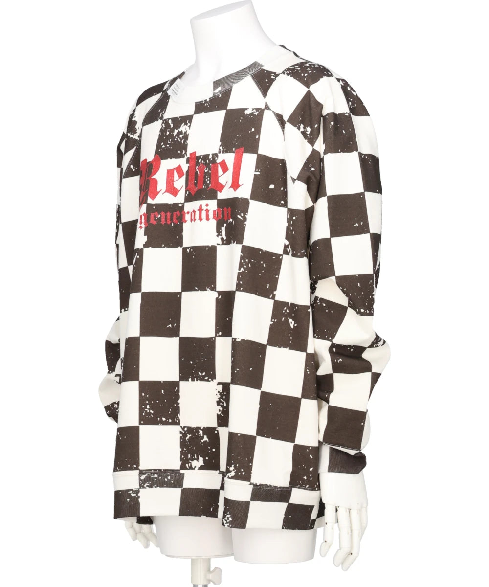 CHECKERED FLAG RAGLAN SWEAT