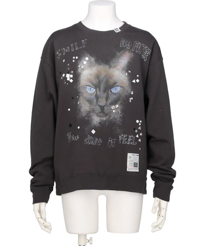 EMBELLISHED DISTRESSED PULLOVER