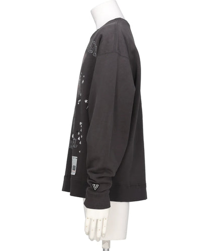 EMBELLISHED DISTRESSED PULLOVER