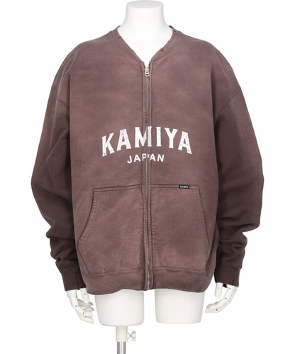 KAMIYA(カミヤ)“KAMIYA LOGO” DISTRESSED ZIPSWEAT JACKET
