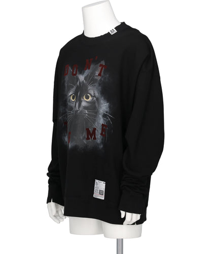CAT PRINTED SWEAT PULLOVER