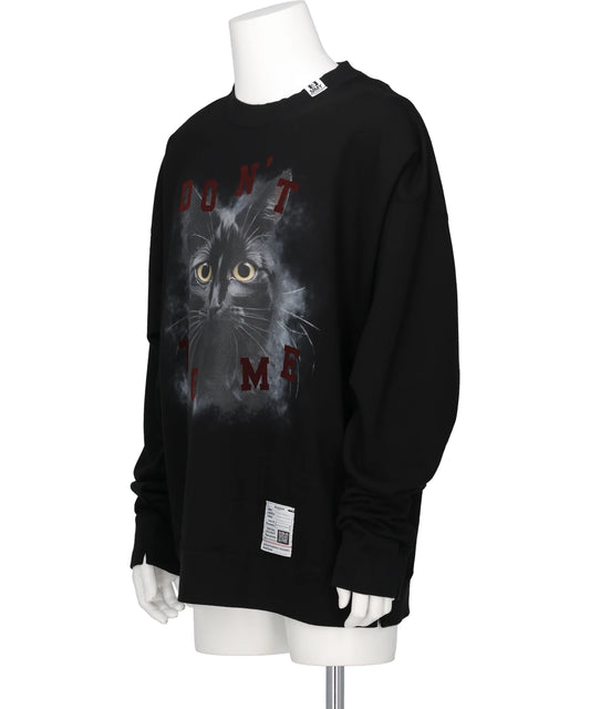 CAT PRINTED SWEAT PULLOVER