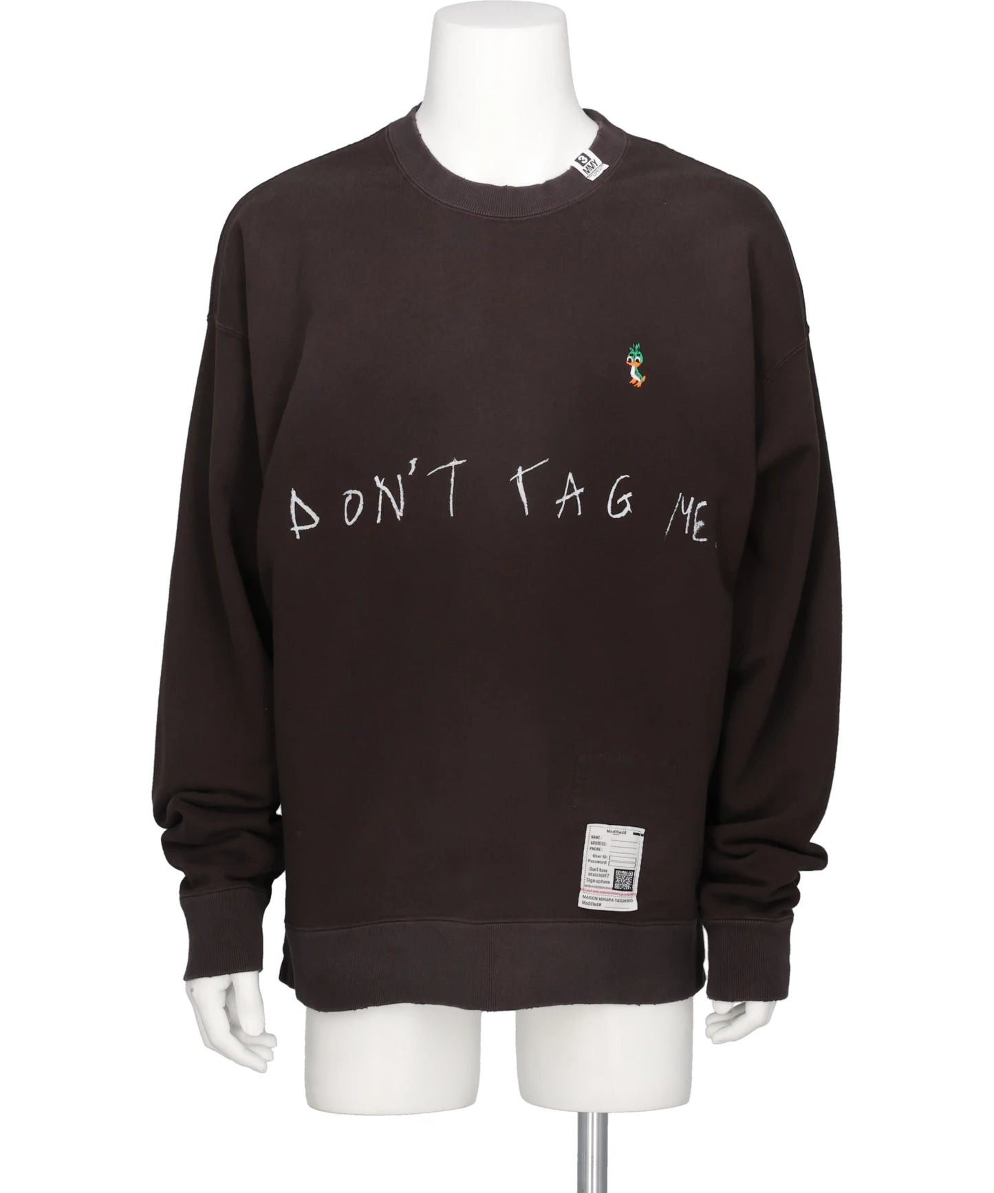 Maison MIHARA YASUHIRO(メゾンミハラヤスヒロ) 2026AW DON'T TAG ME. PRINTED SWEAT PULLOVER J17PO772
