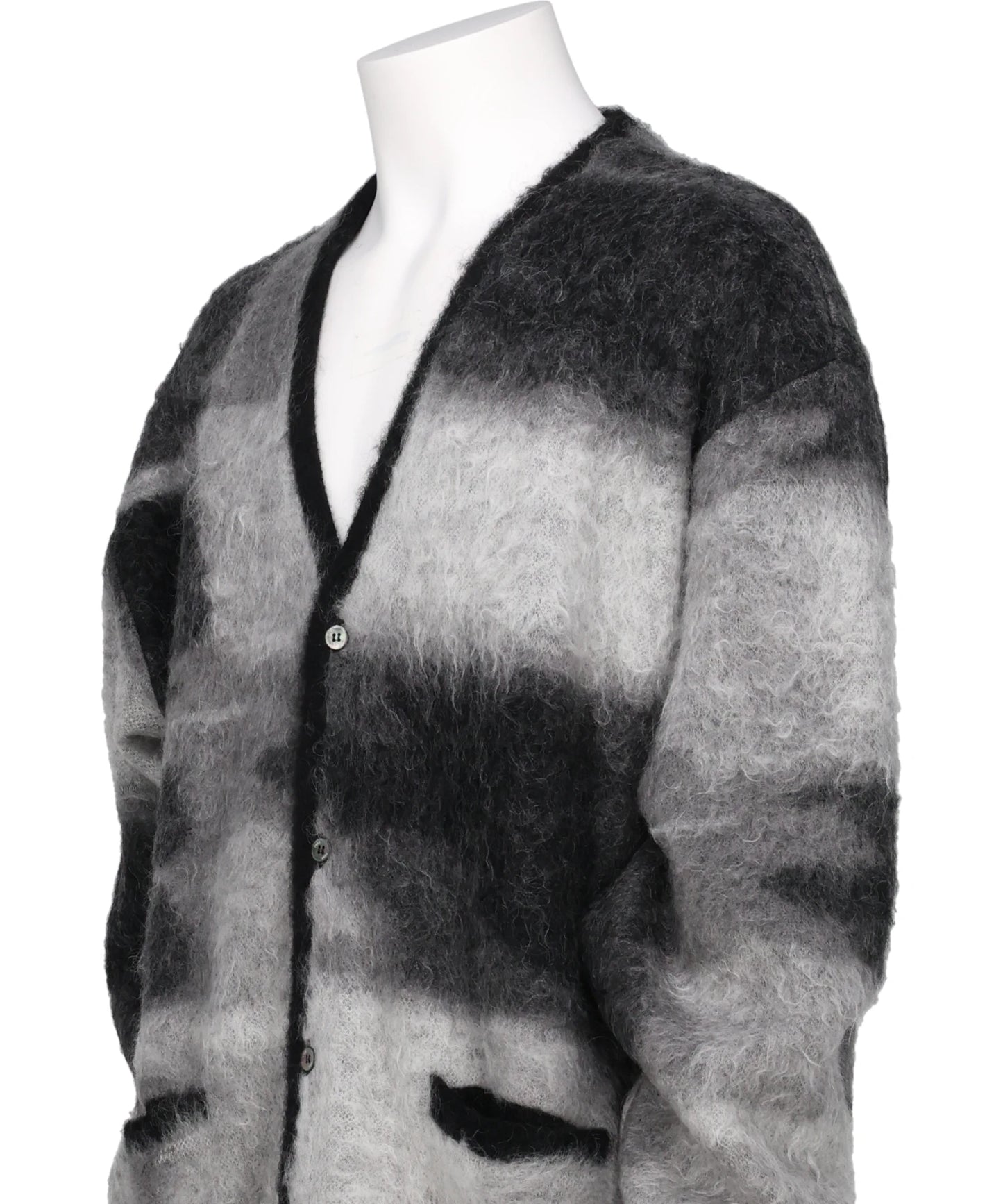 KID MOHAIR JACQURAD CARDIGAN - BEAM