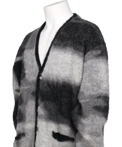 KID MOHAIR JACQURAD CARDIGAN - BEAM