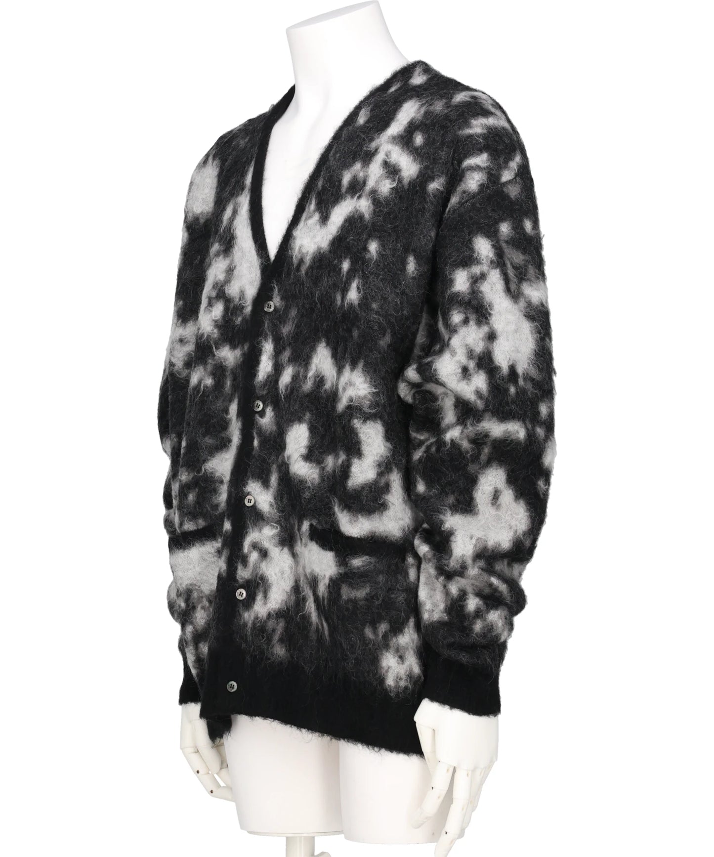 KID MOHAIR JACQURAD CARDIGAN - KOMOREBI