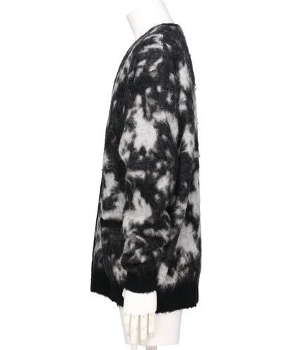 KID MOHAIR JACQURAD CARDIGAN - KOMOREBI