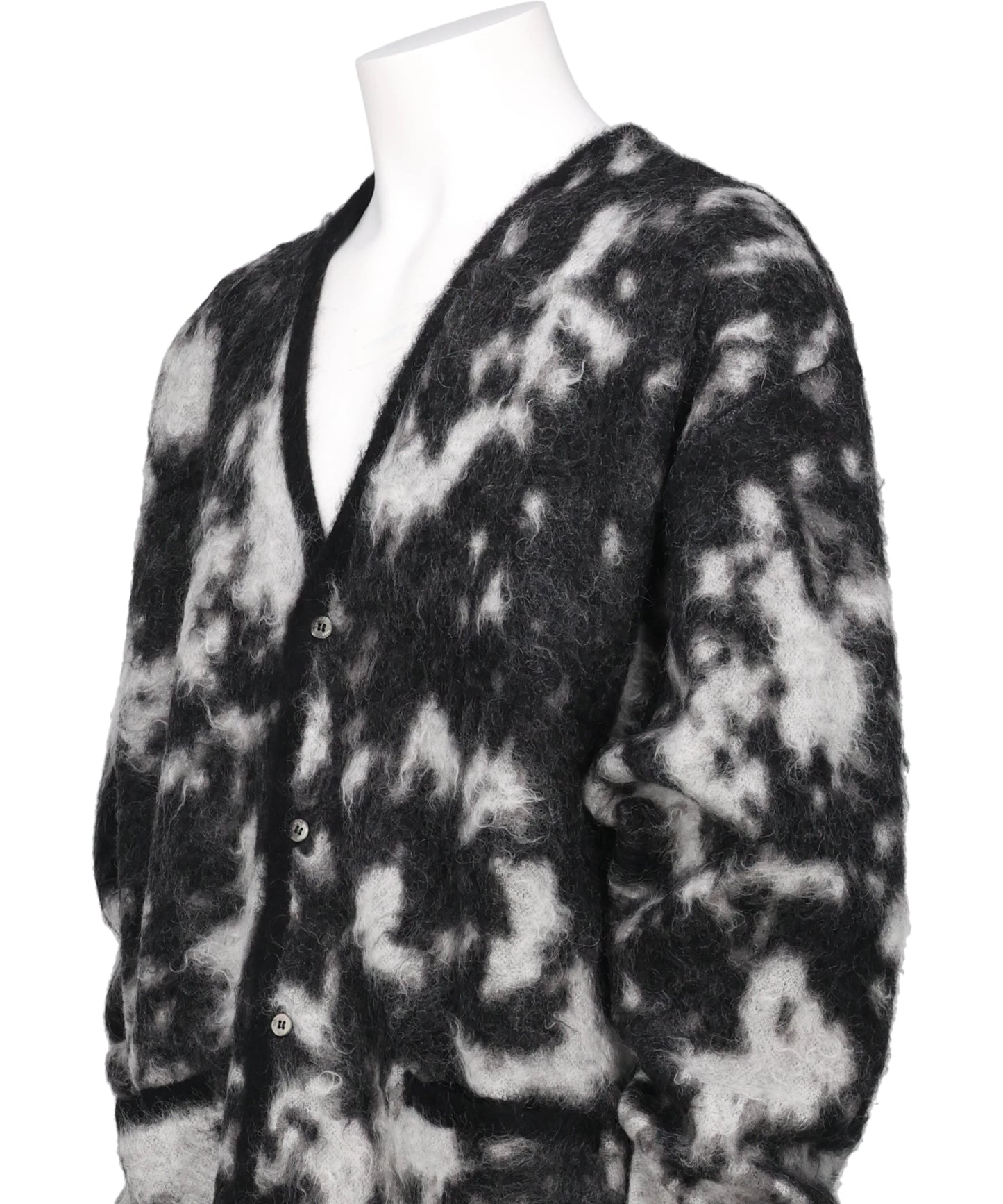 KID MOHAIR JACQURAD CARDIGAN - KOMOREBI