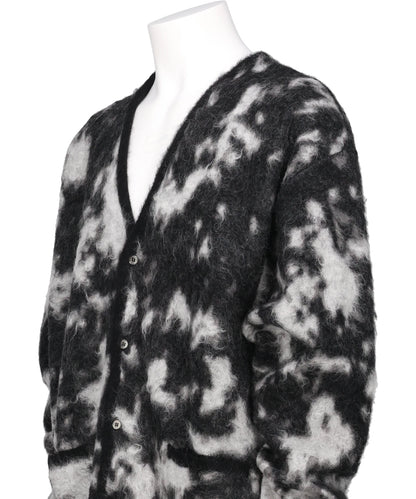 KID MOHAIR JACQURAD CARDIGAN - KOMOREBI
