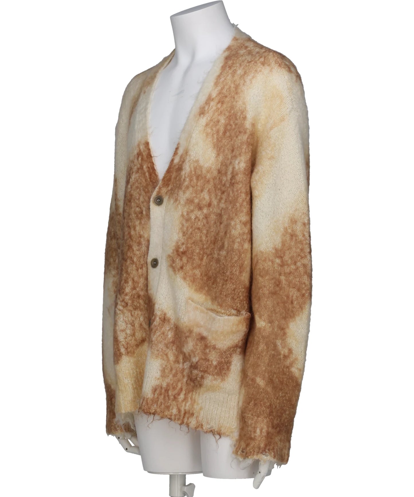 DISTRESSED MOHAIR CARDIGAN
