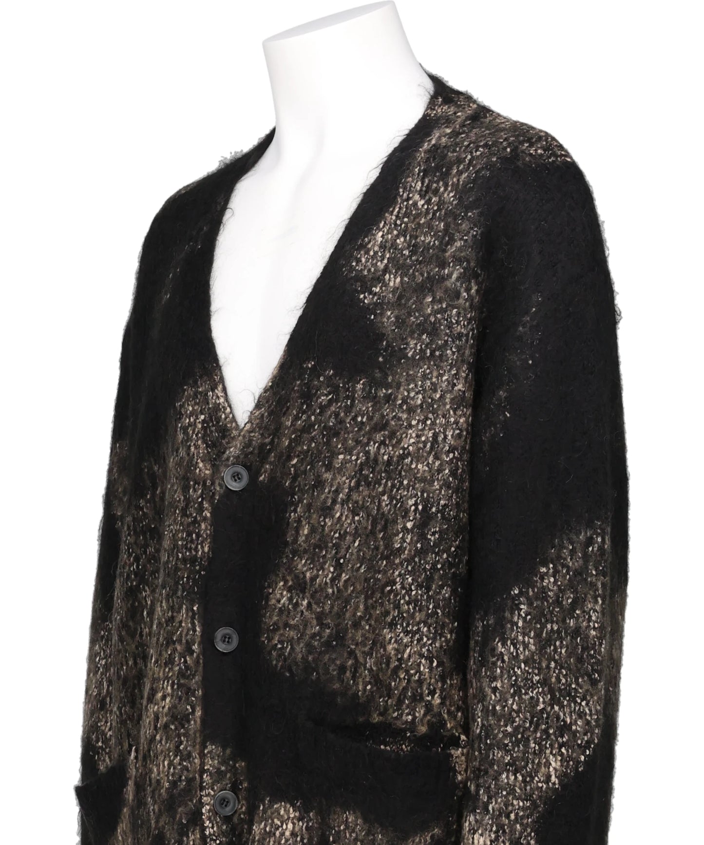 DISTRESSED MOHAIR CARDIGAN