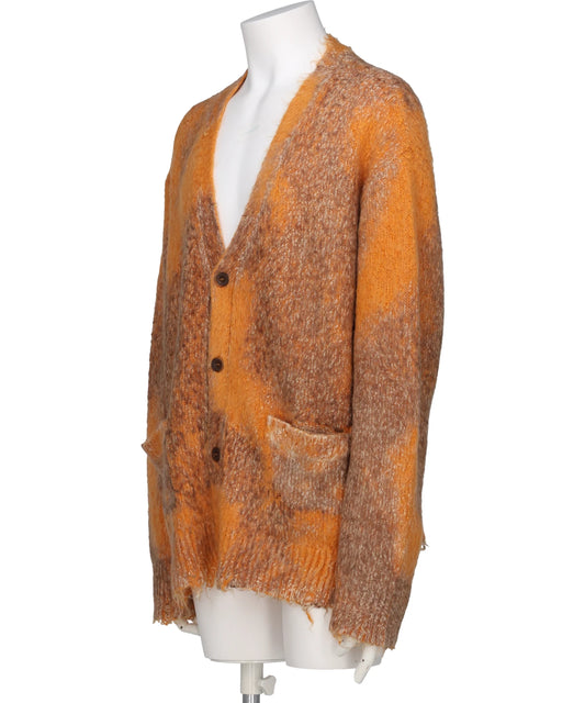 DISTRESSED MOHAIR CARDIGAN