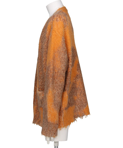 DISTRESSED MOHAIR CARDIGAN