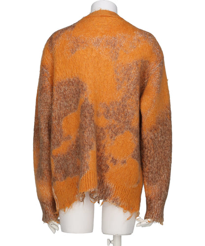 DISTRESSED MOHAIR CARDIGAN