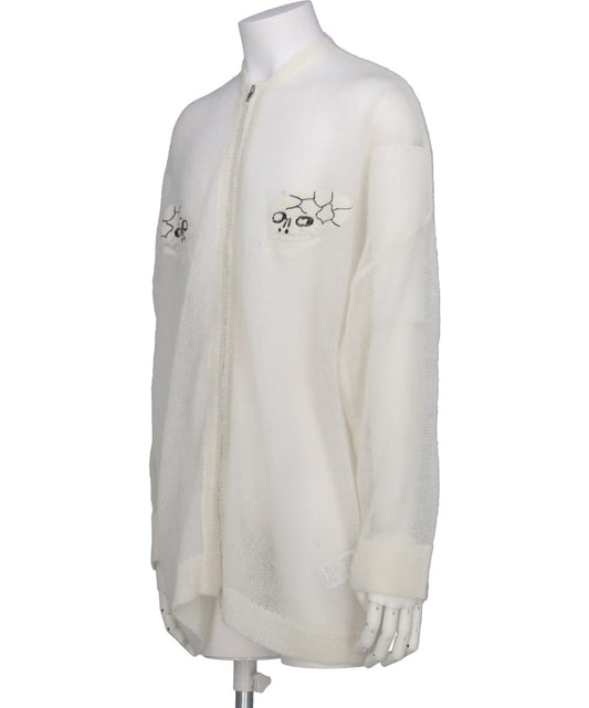 "SKUL" MOHAIR ZIP UP CARDIGAN