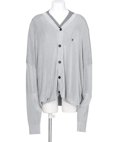DOCKING LAME COTTON CARDIGAN KNIT