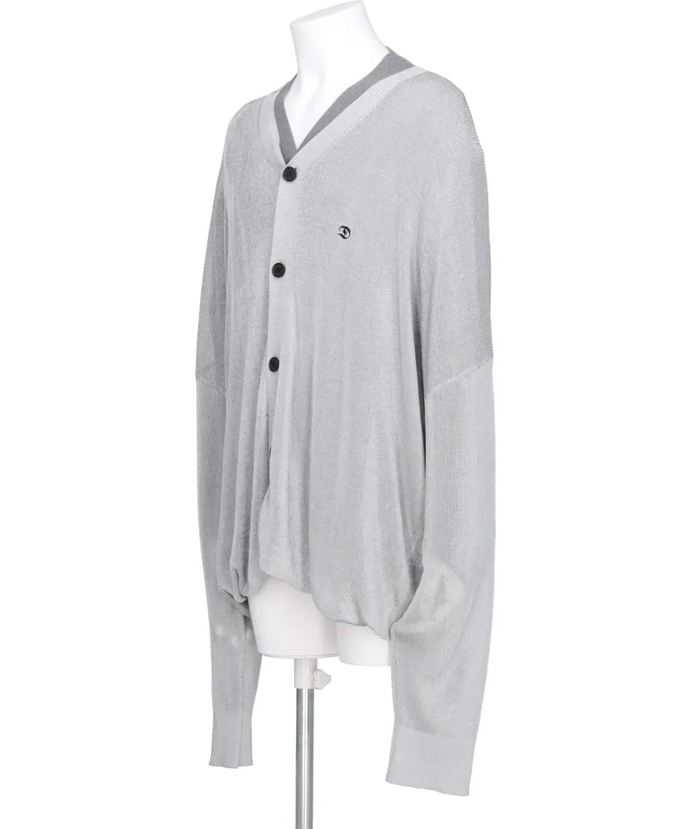 DOCKING LAME COTTON CARDIGAN KNIT