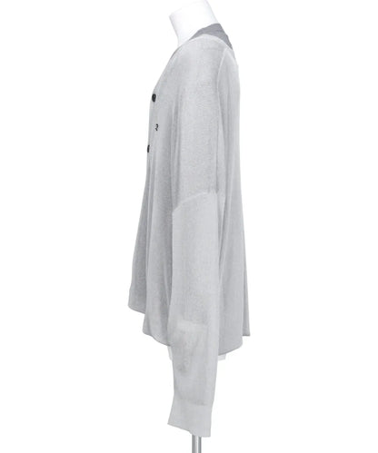 DOCKING LAME COTTON CARDIGAN KNIT