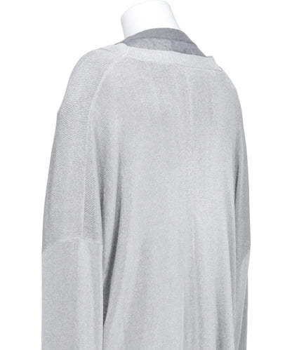 DOCKING LAME COTTON CARDIGAN KNIT
