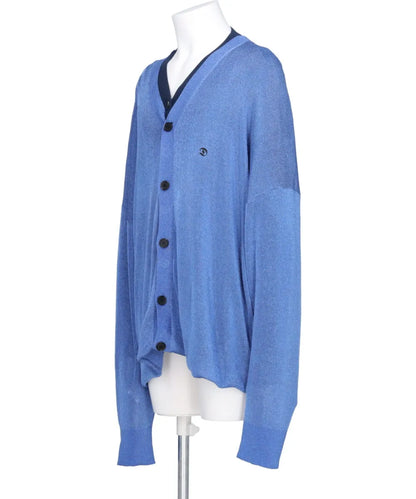 DOCKING LAME COTTON CARDIGAN KNIT