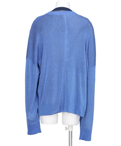 DOCKING LAME COTTON CARDIGAN KNIT