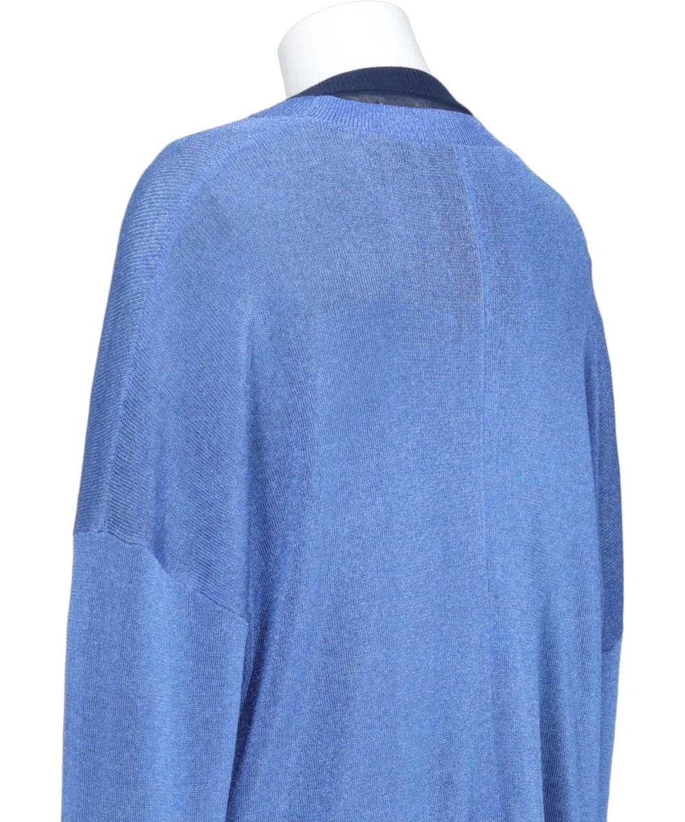 DOCKING LAME COTTON CARDIGAN KNIT