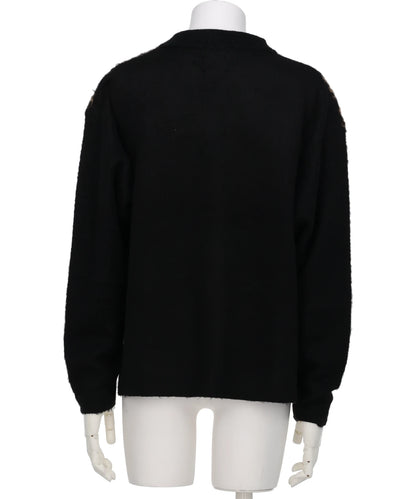 KNIT CARDIGAN/LEOPARD