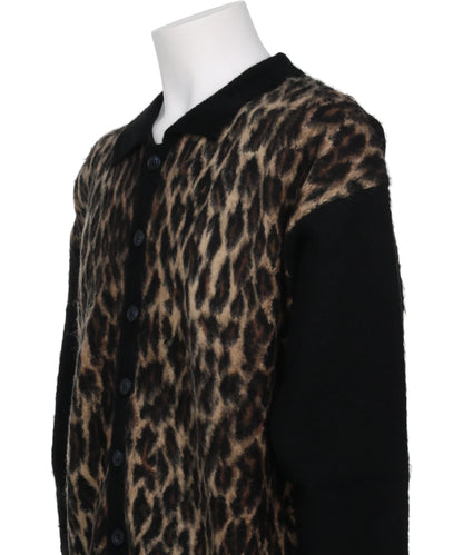 KNIT CARDIGAN/LEOPARD