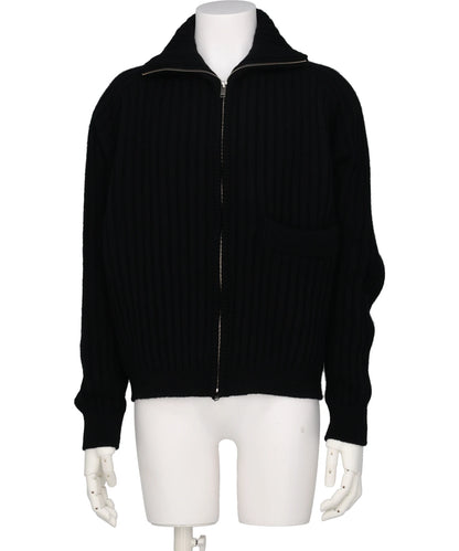 YOKE(ヨーク)WIDE RIB HIGHNECK ZIP CARDIGAN