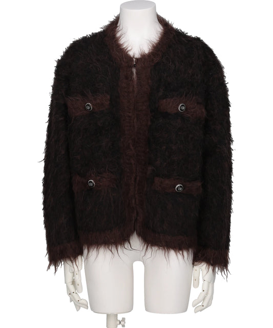 doublet(ダブレット) MOHAIR TWEED KNIT CARDIGAN