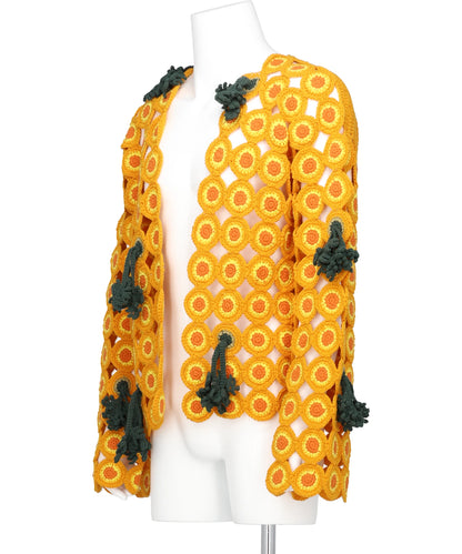 SLICED CARROT CROCHET CARDIGAN