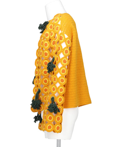 SLICED CARROT CROCHET CARDIGAN