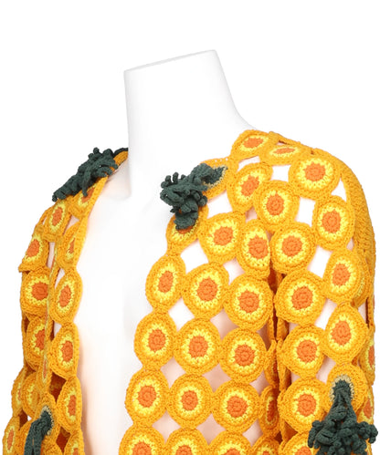 SLICED CARROT CROCHET CARDIGAN