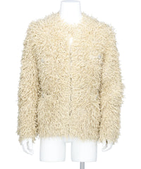 STRAW TWEED KNIT CARDIGAN