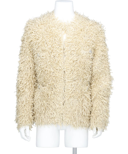 STRAW TWEED KNIT CARDIGAN