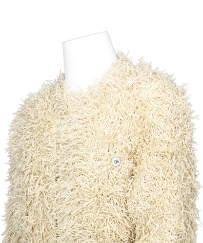 STRAW TWEED KNIT CARDIGAN