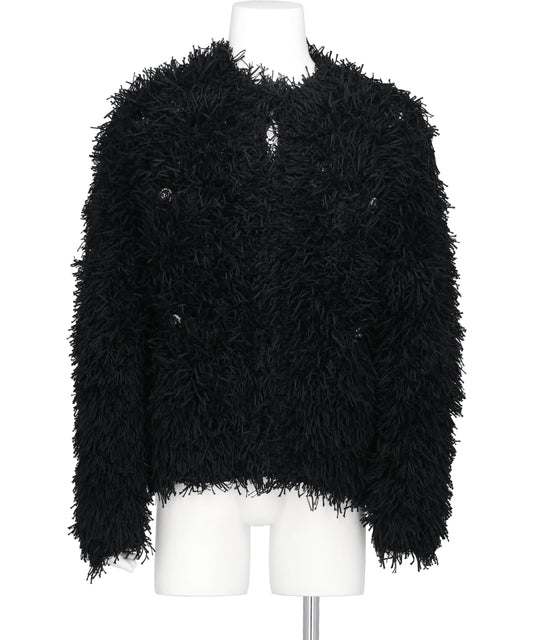 STRAW TWEED KNIT CARDIGAN