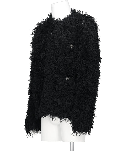 STRAW TWEED KNIT CARDIGAN