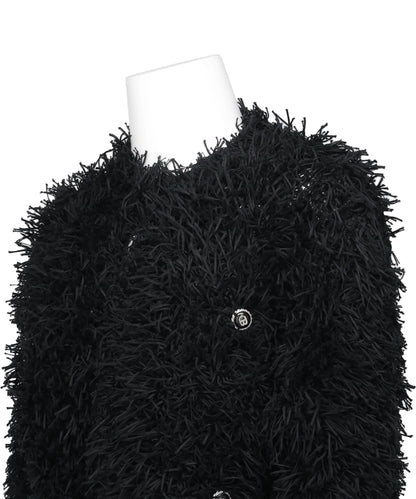 STRAW TWEED KNIT CARDIGAN