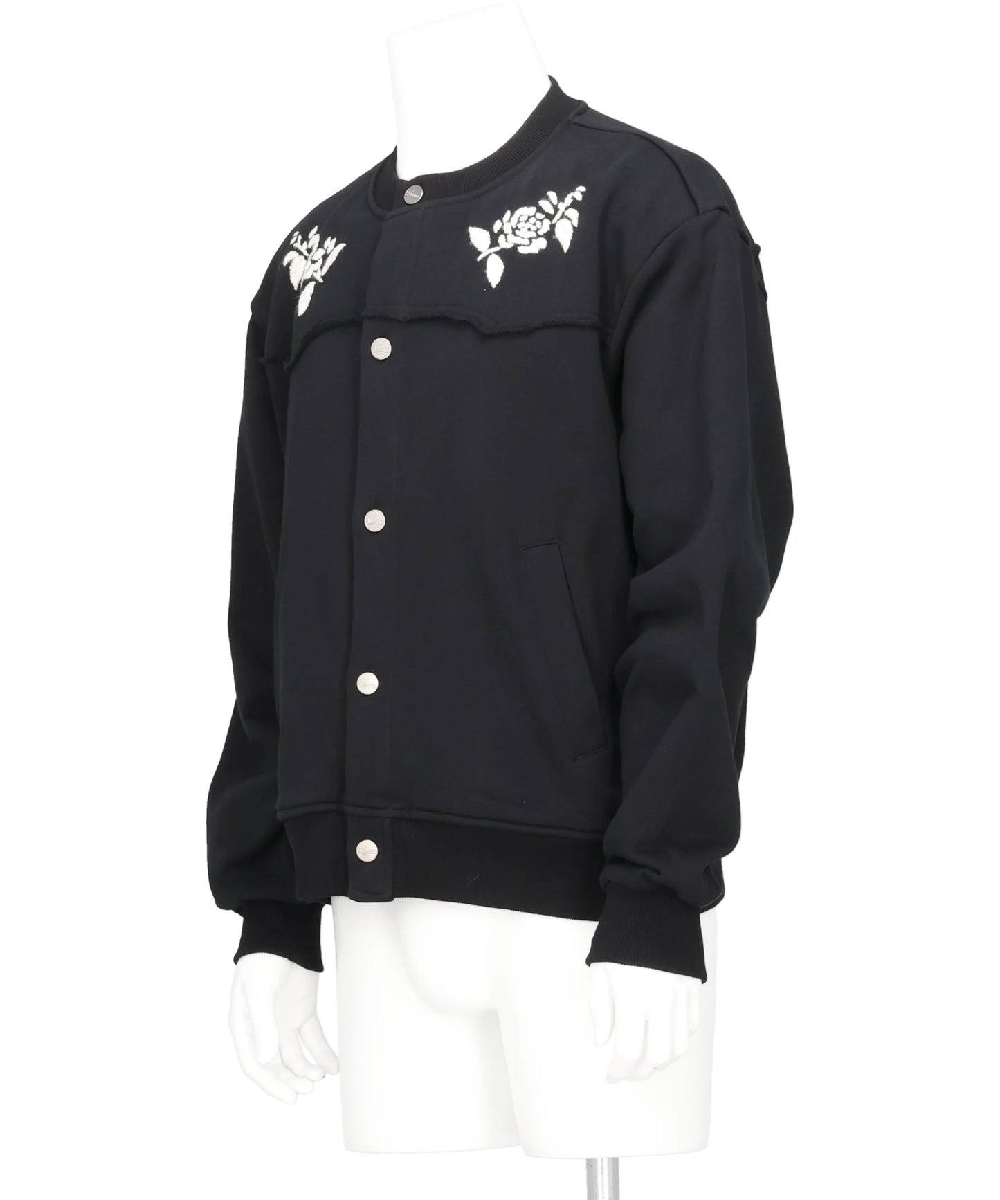 HAND EMBROIDERED JERSEY CARDIGAN