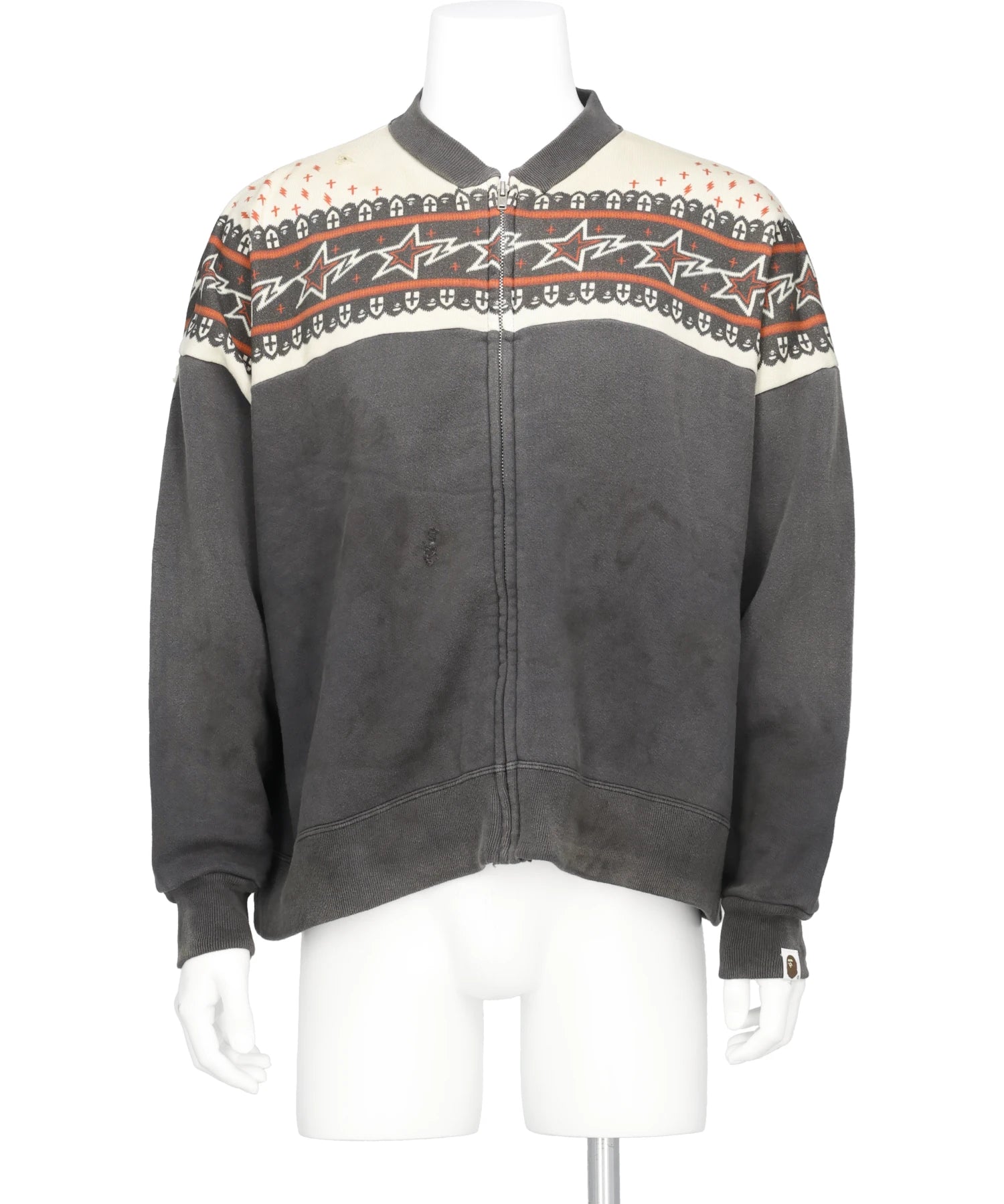 SAINT Mxxxxxx（セント マイケル)BAPE_ZIP CARDIGAN