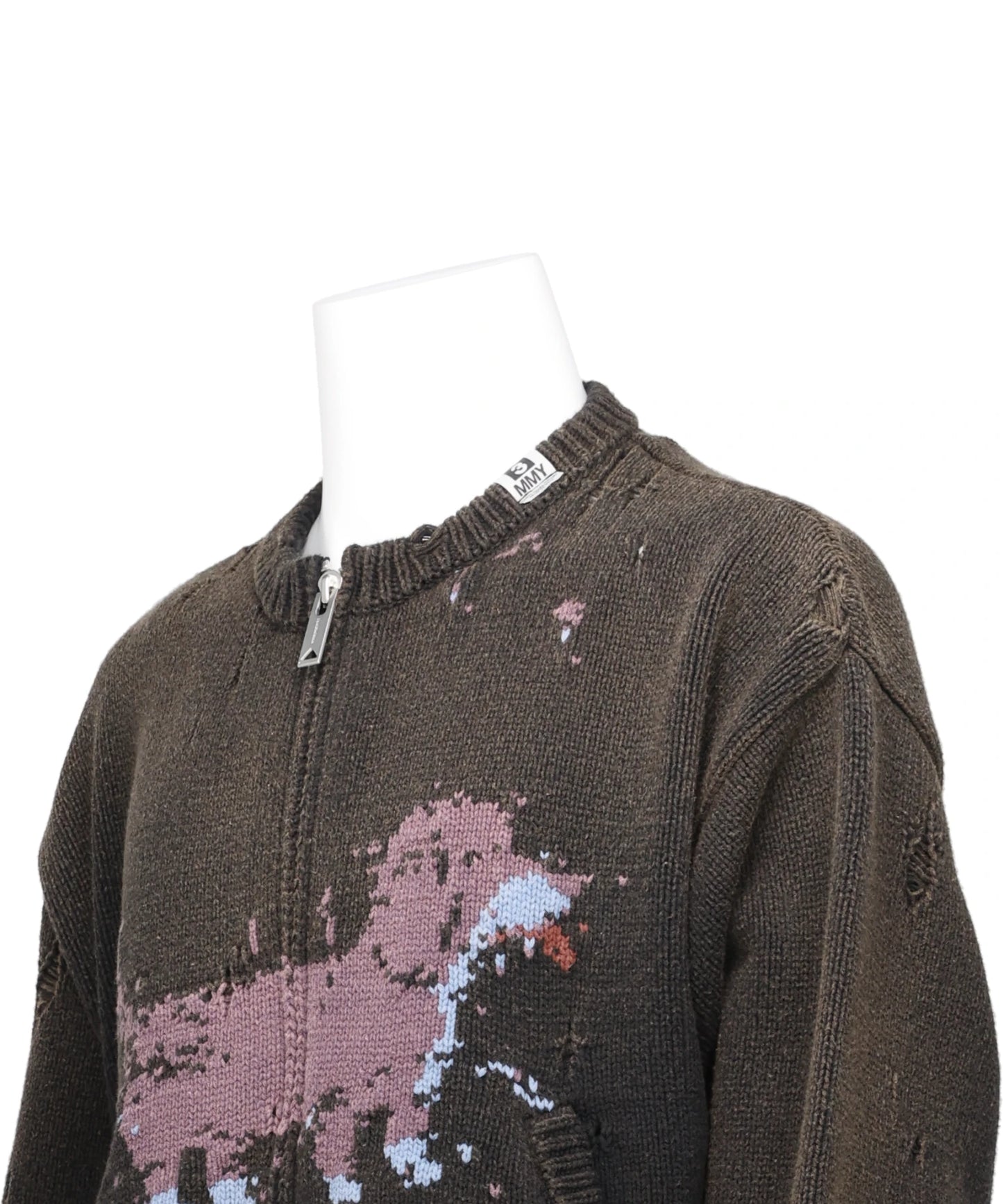 DOG JACQUARD KNIT CARDIGAN