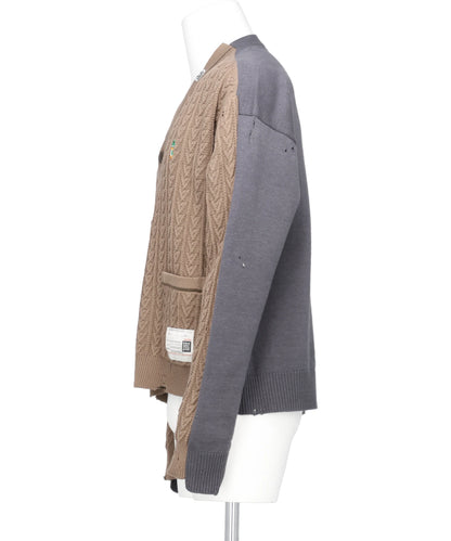 COMBINED KNIT CARDIGAN
