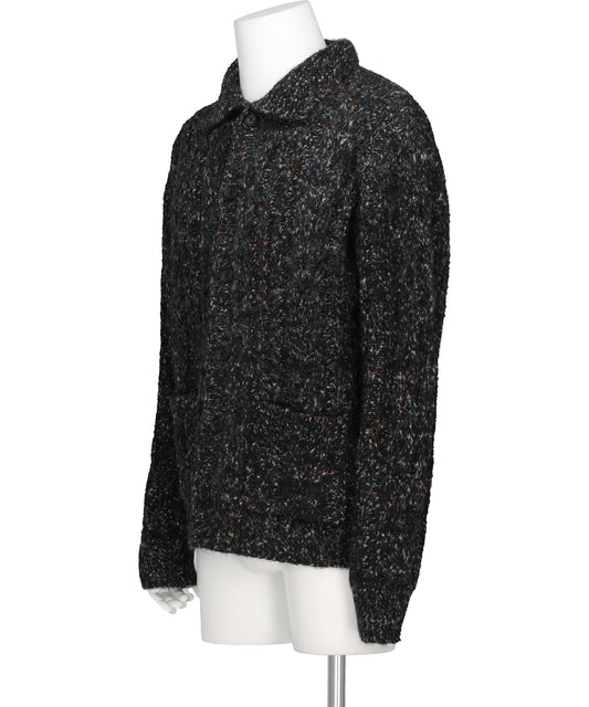 MULTICOLOR CABLE KNIT CARDIGAN