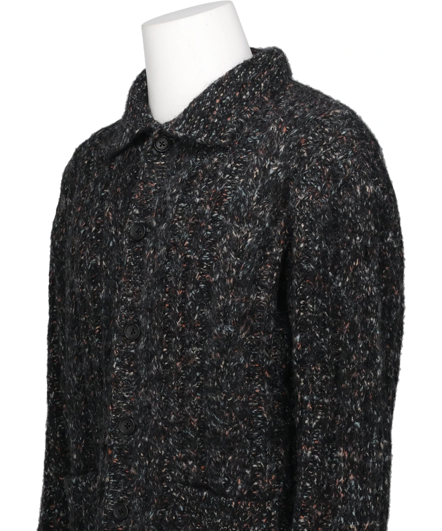 MULTICOLOR CABLE KNIT CARDIGAN